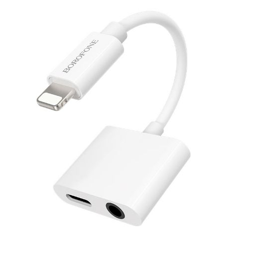 Slika ADAPTER BOROFONE BV12 LIGHTNING TO 3,5 DIGITAL AUDIO white