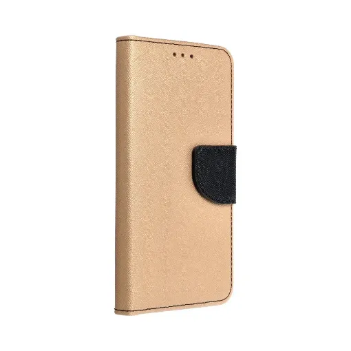 Slika TORBICA FANCY Book Case IPhone 12/12 PRO zlatno-crna