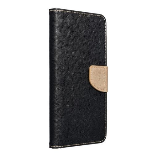 Slika TORBICA FANCY Book Case IPhone 13 black-gold