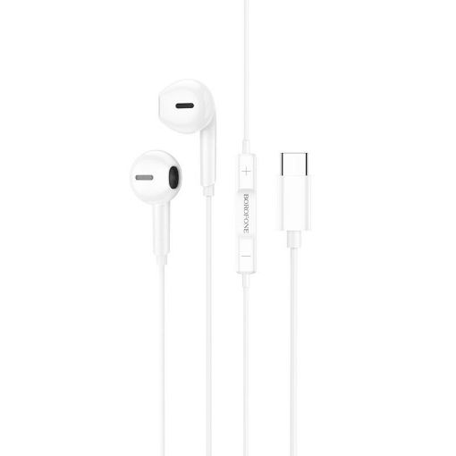 Slika HF BOROFONE BM71 LIGHT SONG S MIKROFONOM TYPE C white