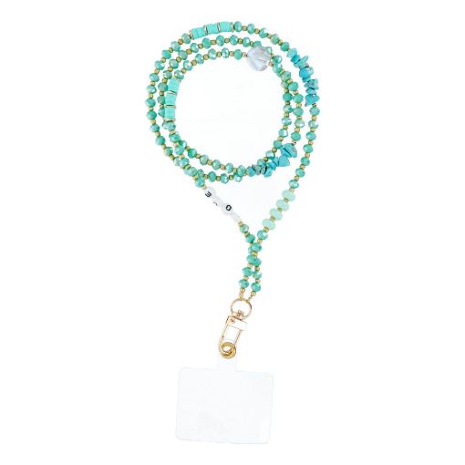 Slika OGRLICA ZA MOBITEL STONE 82cm turquoise