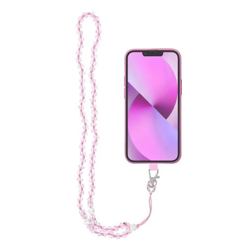 Slika OGRLICA ZA MOBITEL CRYSTAL DIAMOND 74cm lite pink