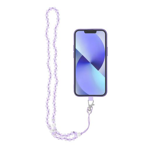 Slika OGRLICA ZA MOBITEL CRYSTAL DIAMOND 74cm purple
